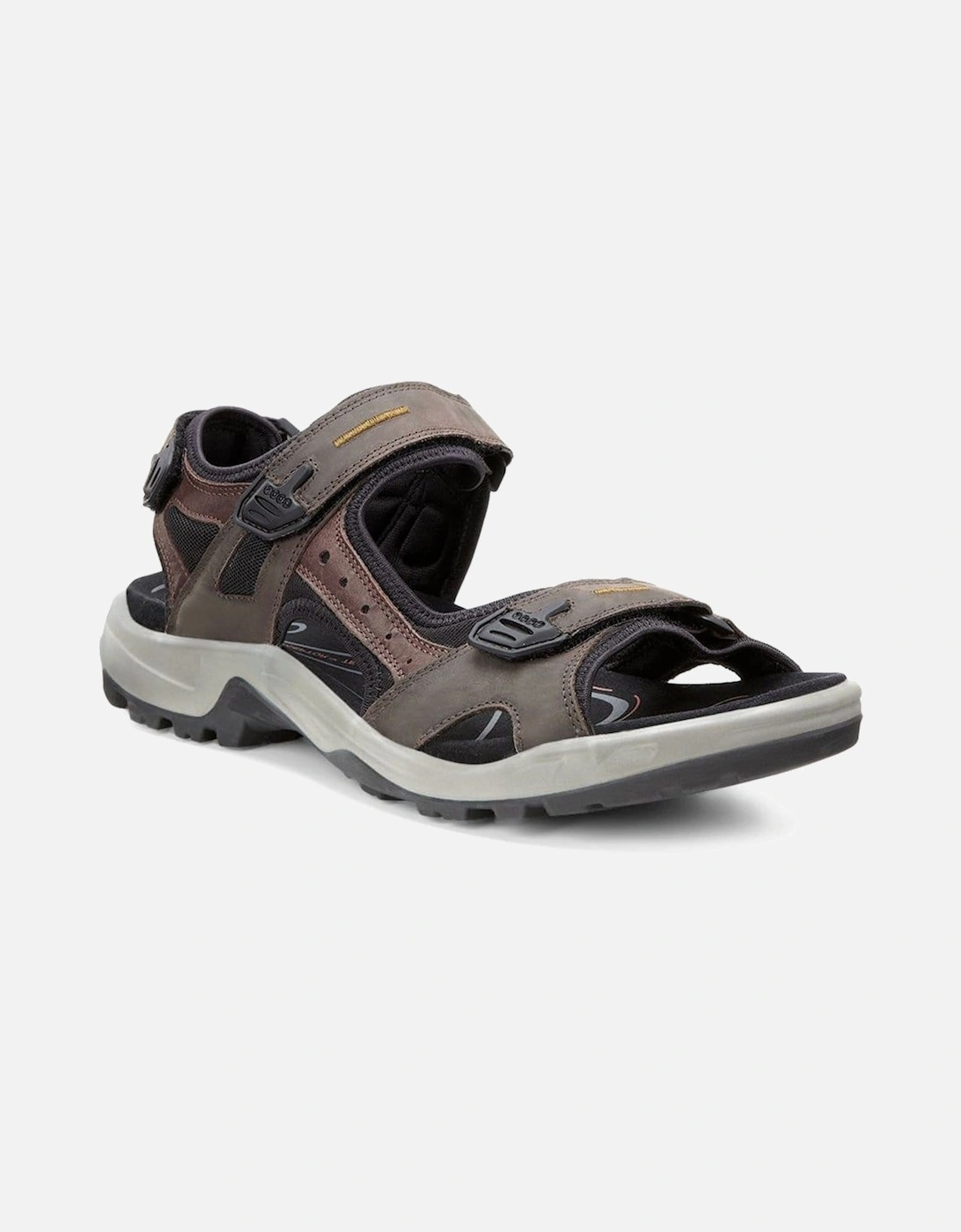 Ecco Men's Yucatan Mens Rip Tape Fastening Sandals - Brown - Size: 10