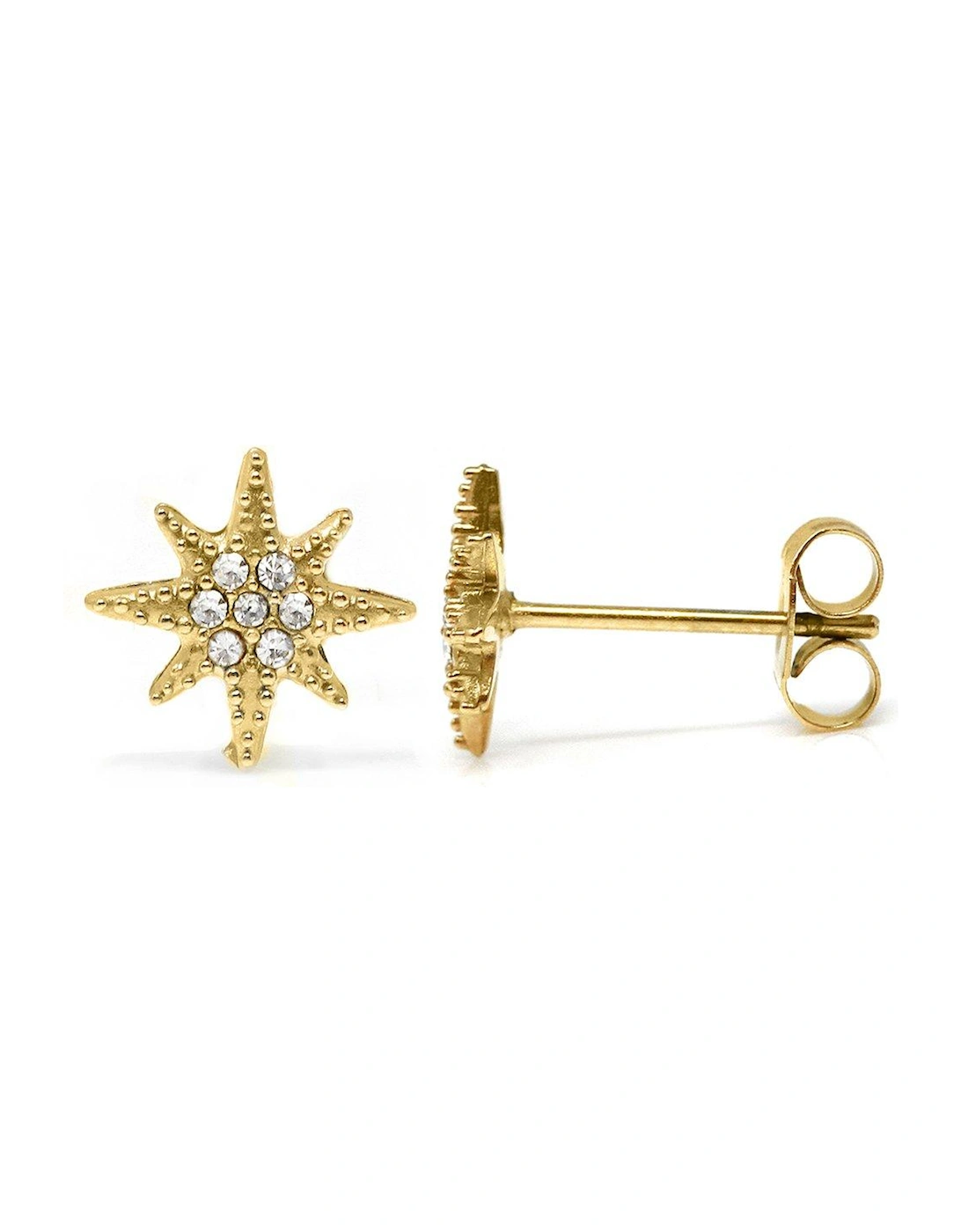 Gold star stud earrings, 2 of 1