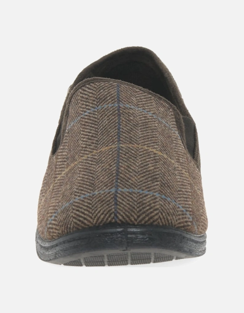 Harrison Mens Full Tweed Slippers