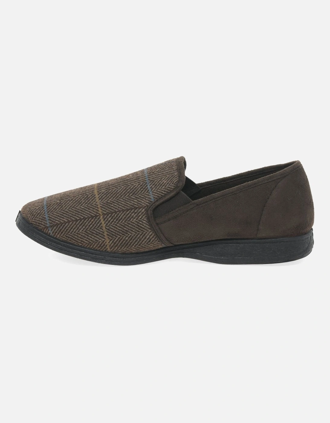 Harrison Mens Full Tweed Slippers