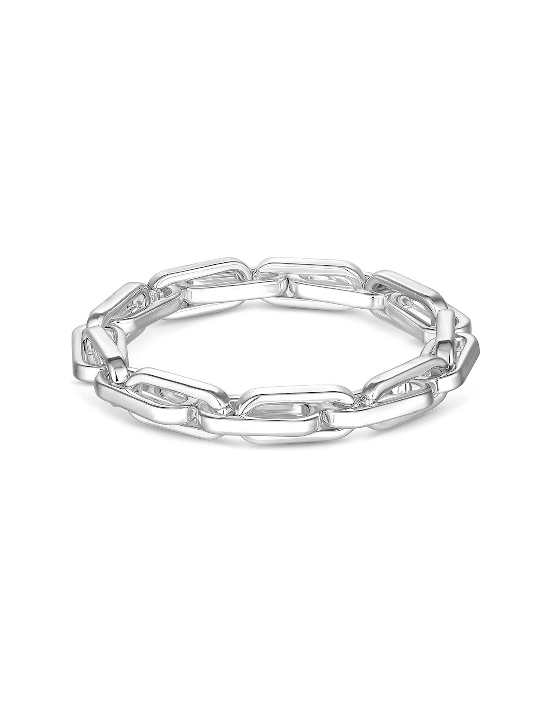 Silver Plated Chain Stretch Bracelet, 2 of 1