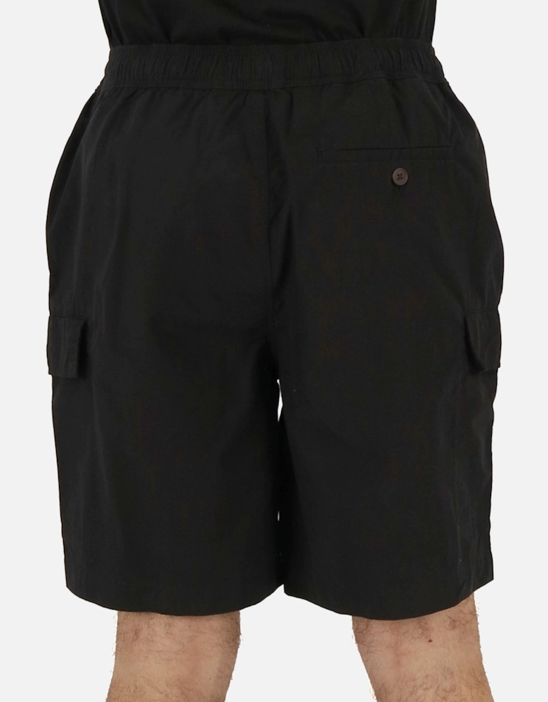 Pocketed Black Cargo Short