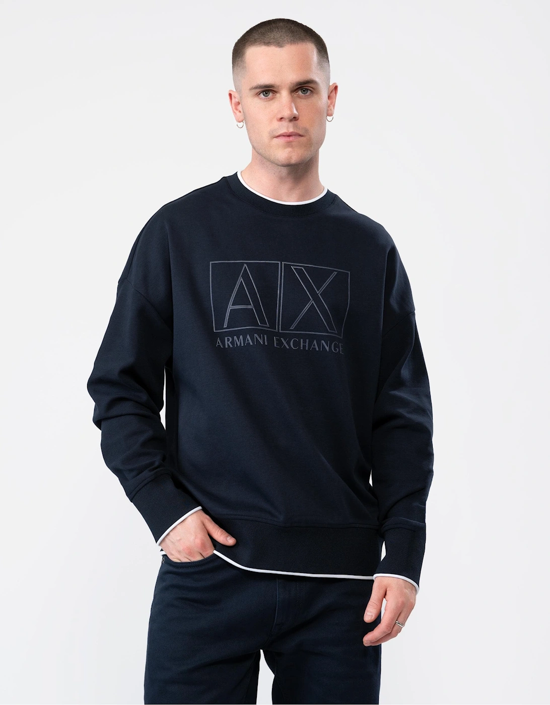 Mens Large AX Outline Logo Sweatshirt, 5 of 4