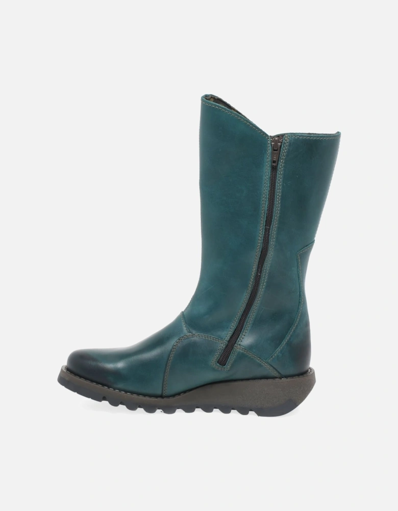 Mes 2 Womens Leather Calf Boots