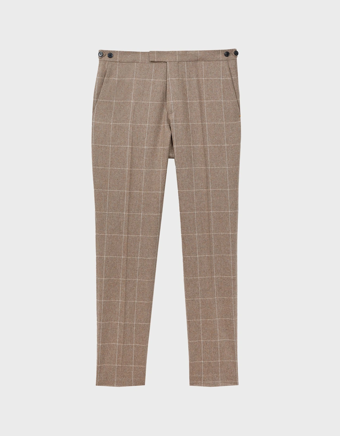 Atelier Italian Wool Cashmere Slim Fit Check Trousers, 2 of 1