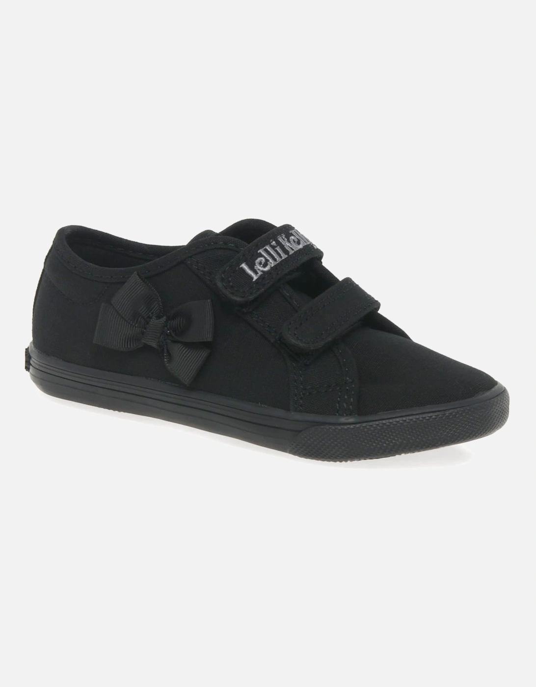 Lelli Kelly Girl's Lily Girls Infant Canvas Rip Tape Plimsoll Shoes - Black - Size: 7 / 25/1