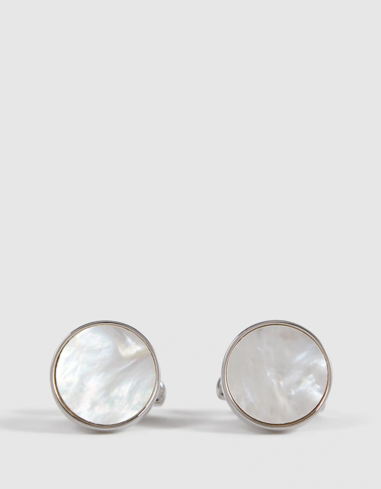 Round Mother of Pearl Cufflinks