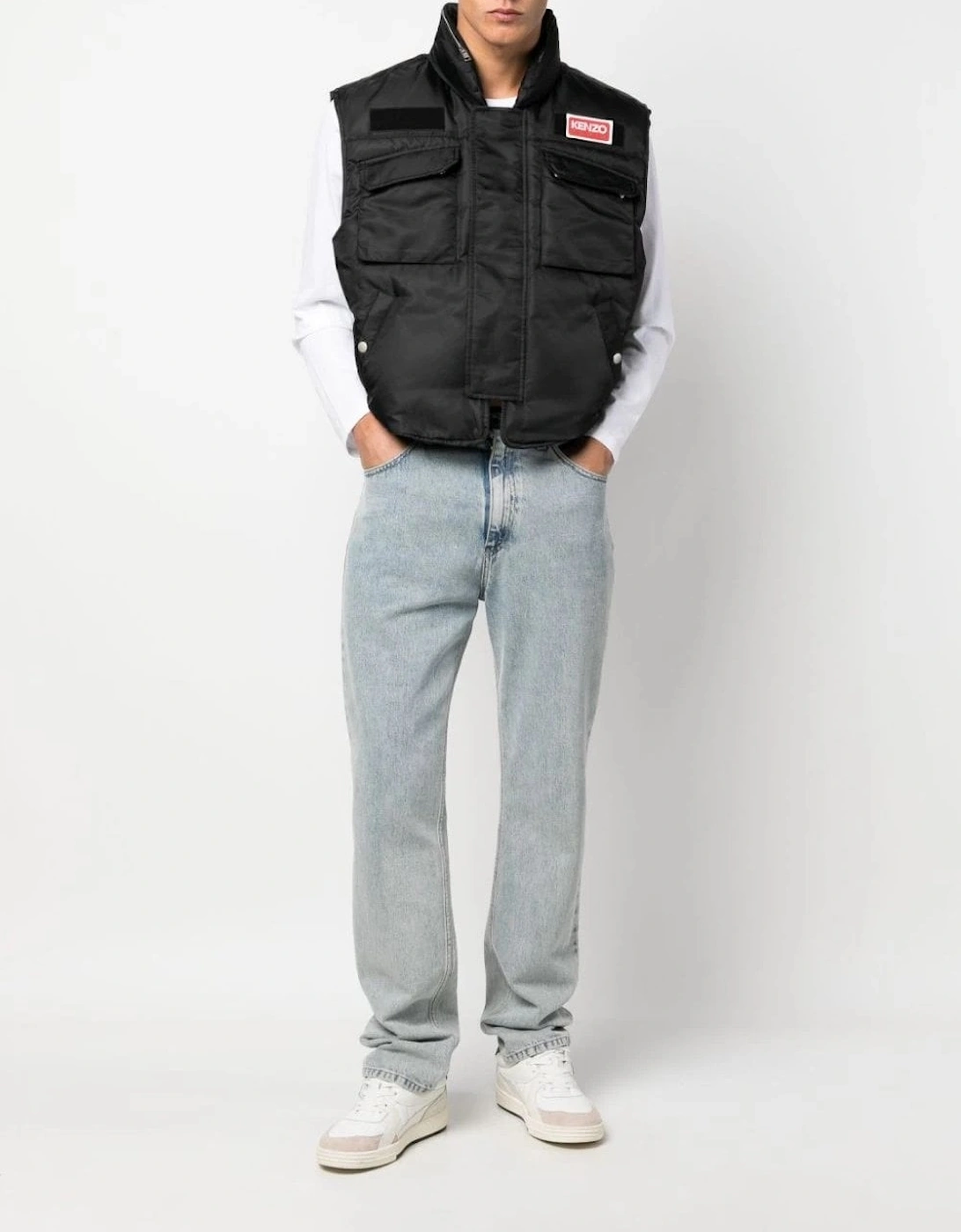 Patch Pocket Gilet Black