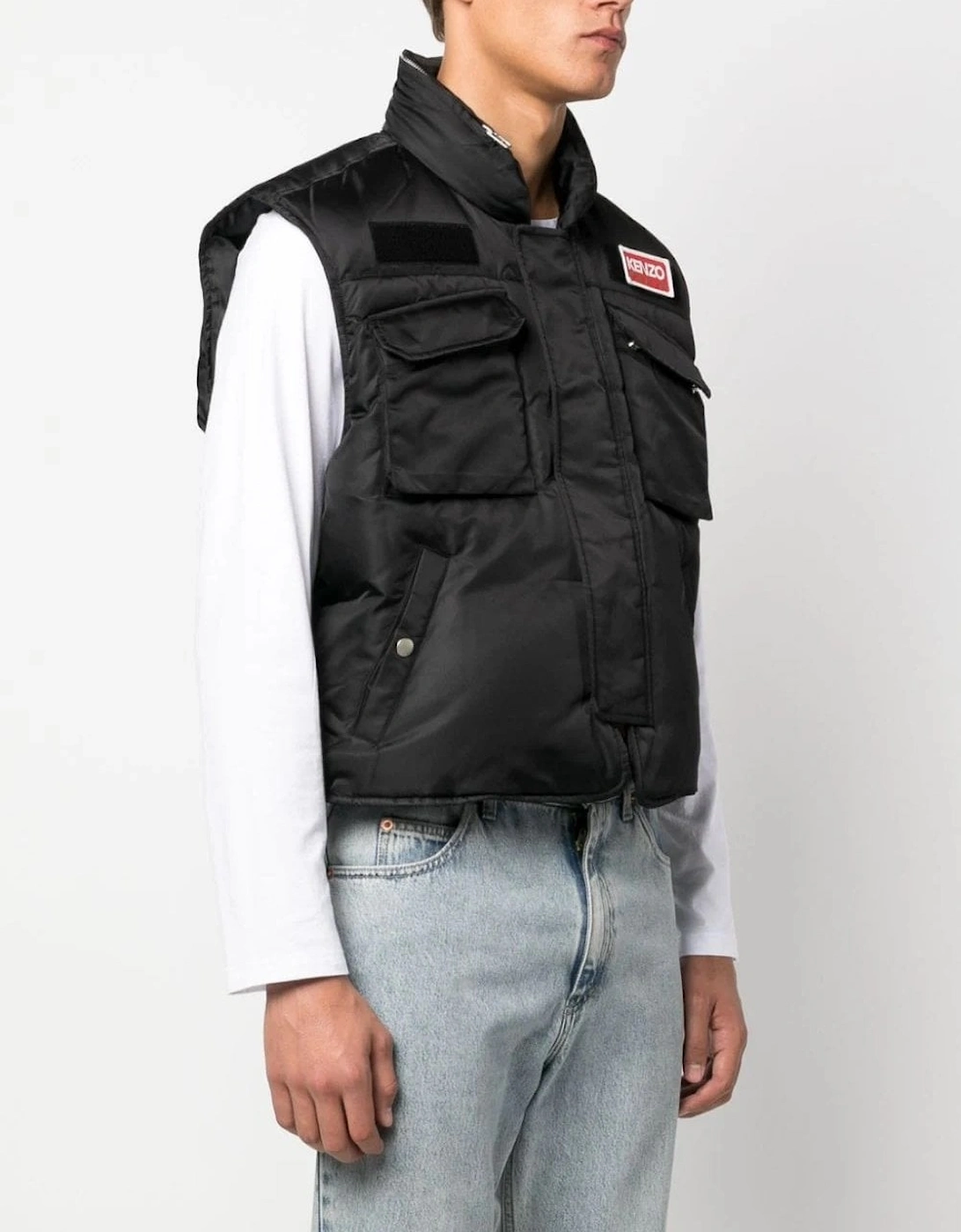 Patch Pocket Gilet Black