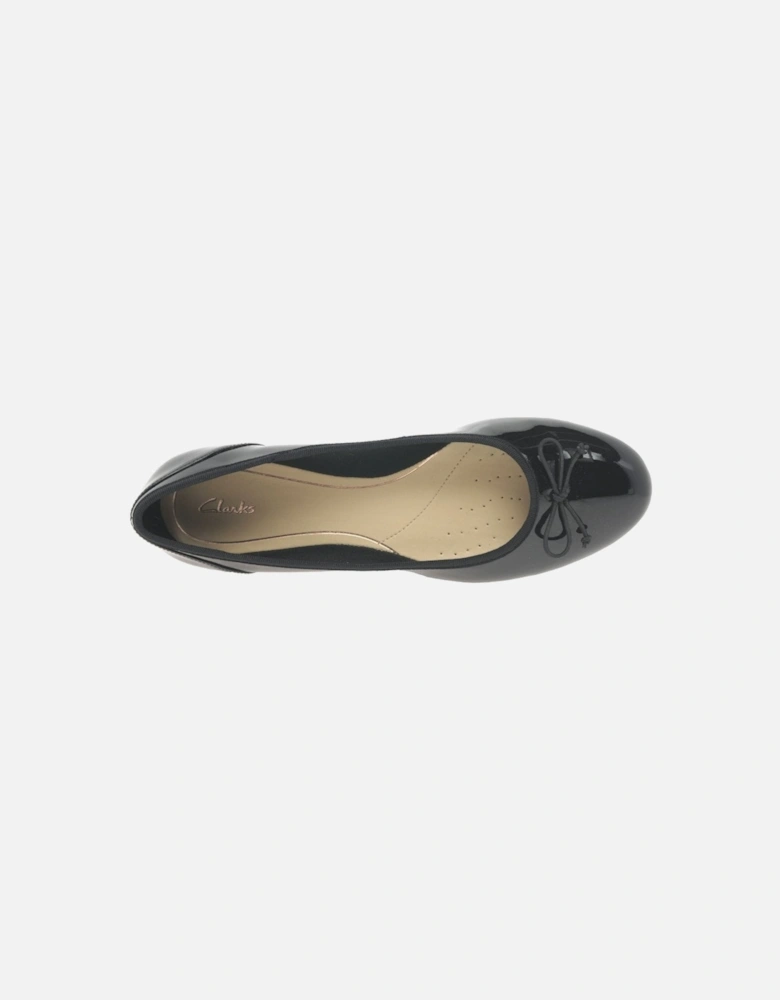 Couture Bloom Womens Black Patent Ballet Pumps