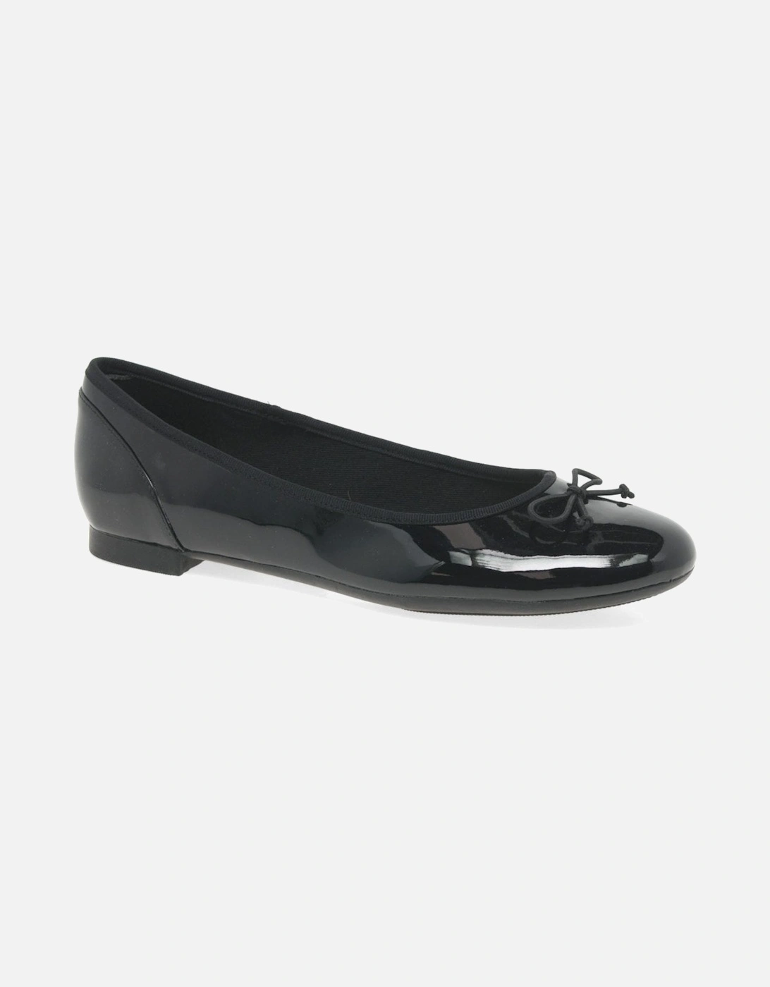 Couture Bloom Womens Black Patent Ballet Pumps, 7 of 6