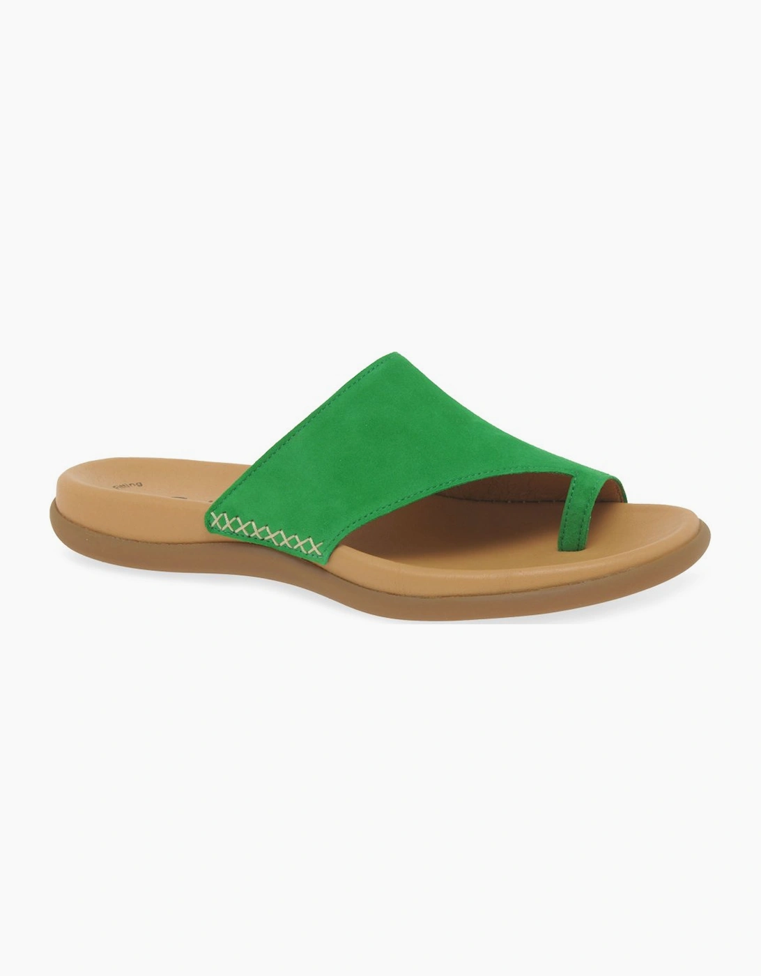 Gabor Women's Lanzarote Womens Toe Post Sandals - Green - Size: 6.5
