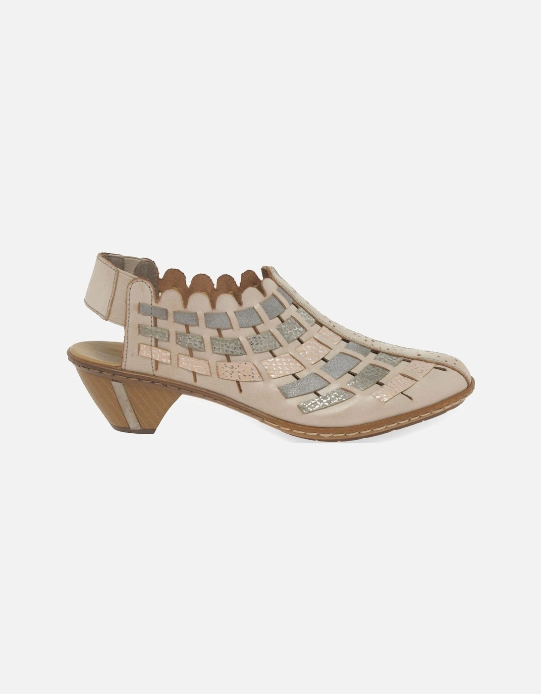 Sina Leather Woven Heeled Shoes