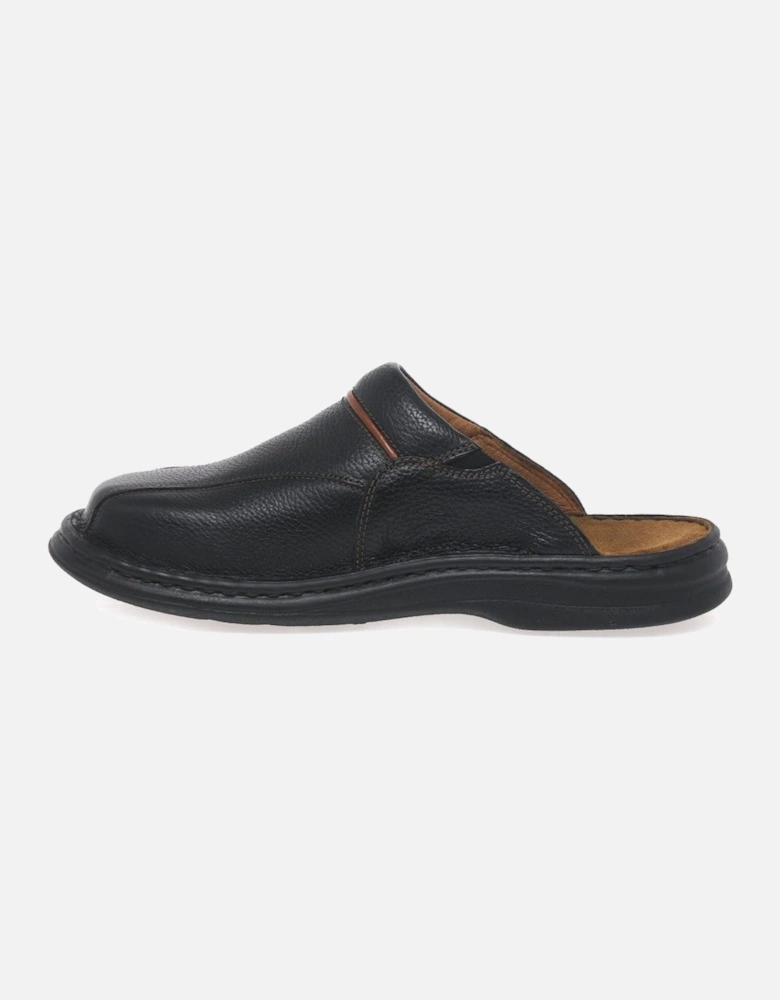 Klaus Classic Leather Mens Mules