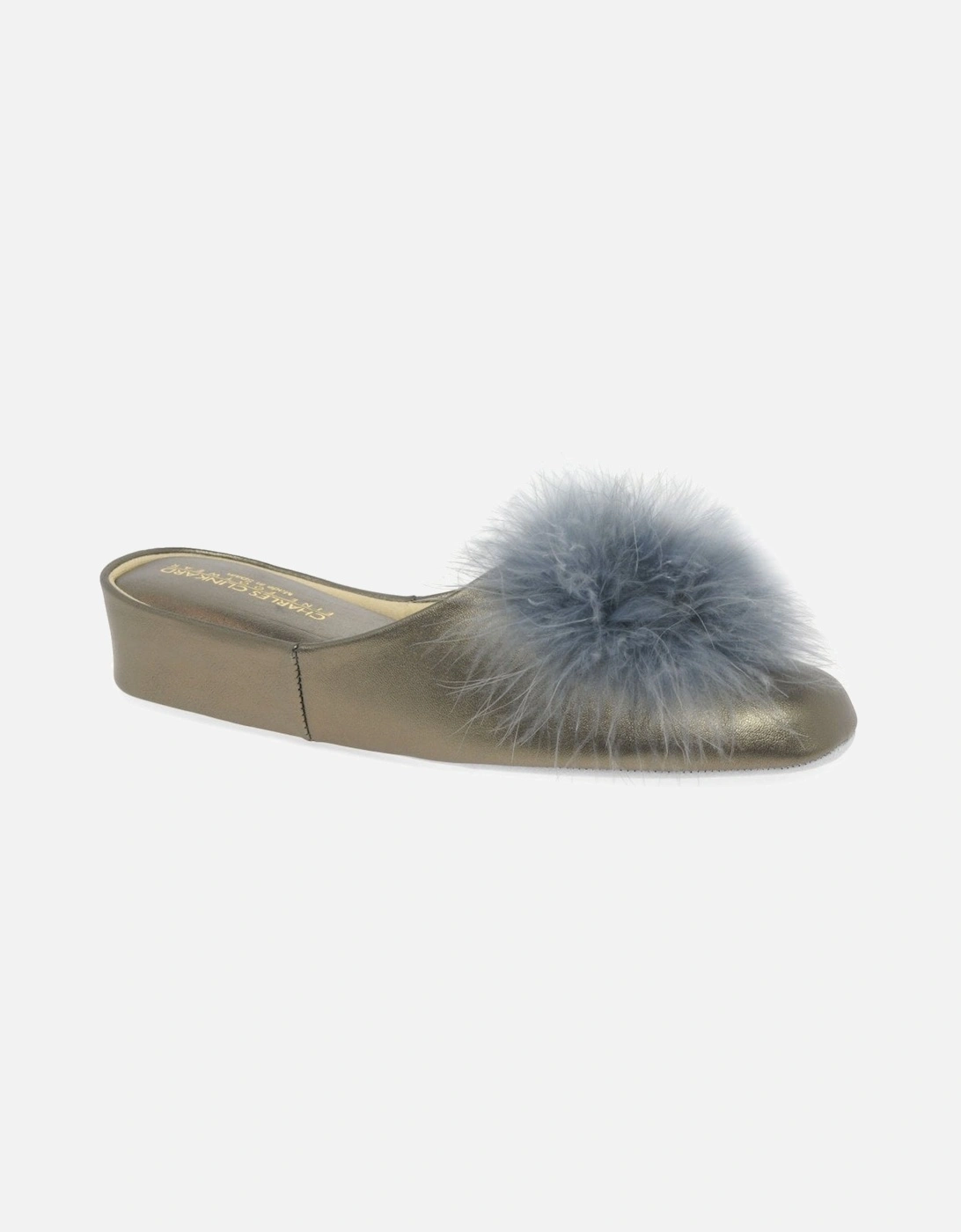 Relax Slippers Women's Pom-Pom II Leather Slipper - Brown - Size: 8/8