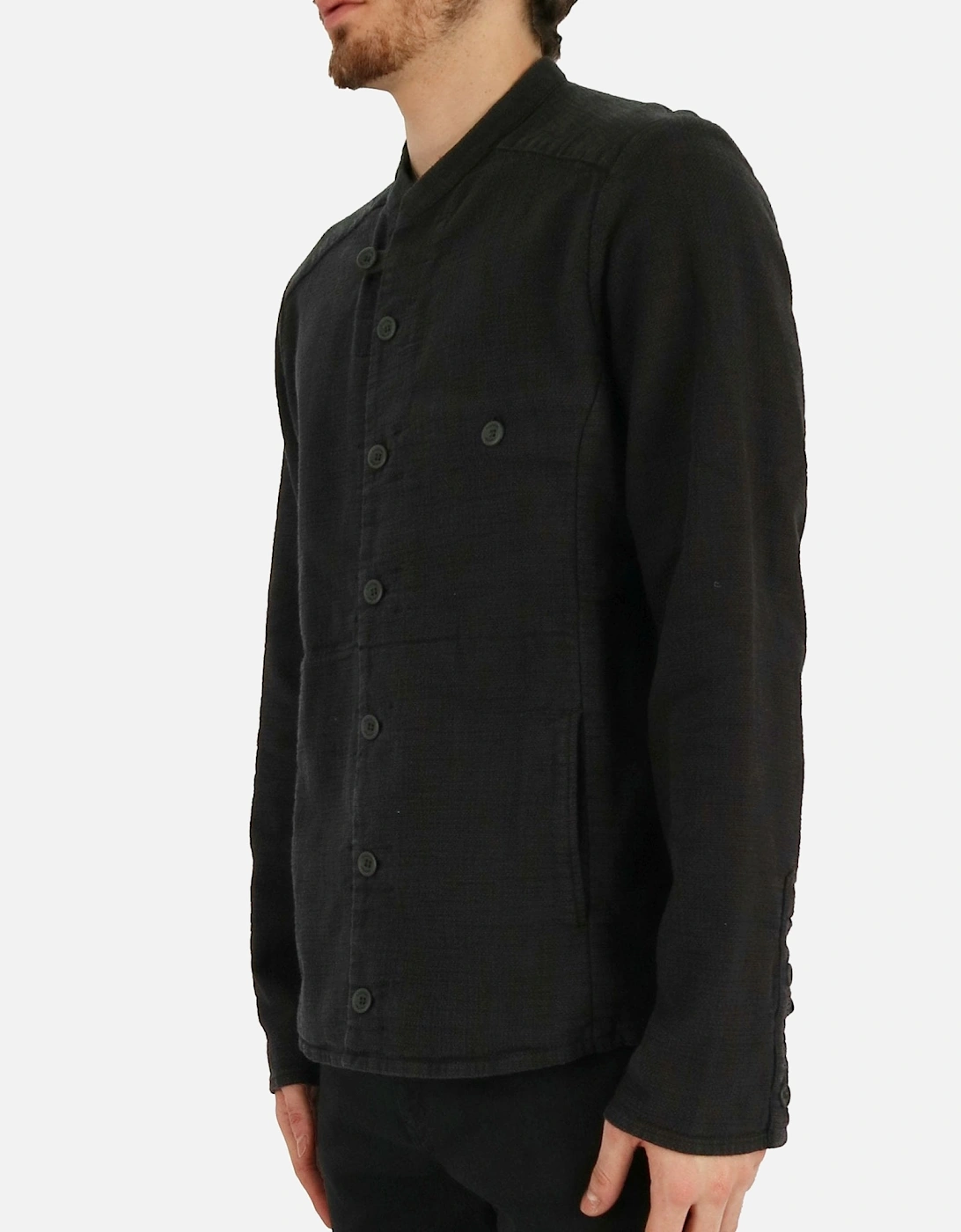 Tonga Button Through Black Shirt