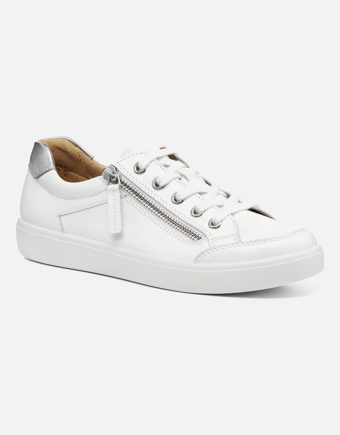 Hotter Women's Chase II Womens Wide Fit Casual Trainers - White - Size: 7