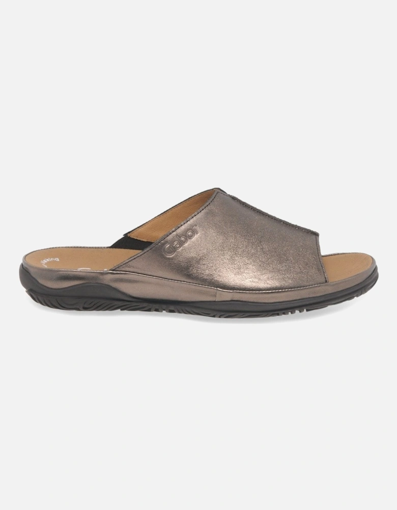 Idol Leather Wide Fit Womens Mules