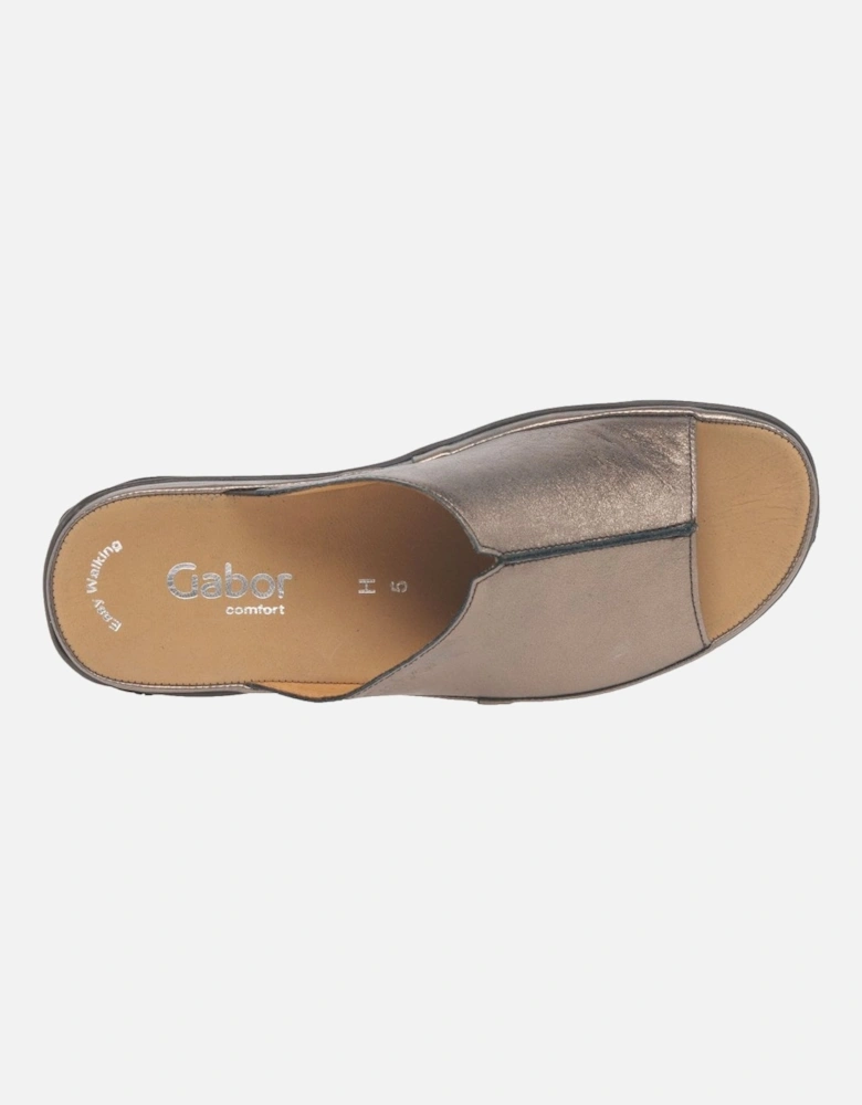 Idol Leather Wide Fit Womens Mules