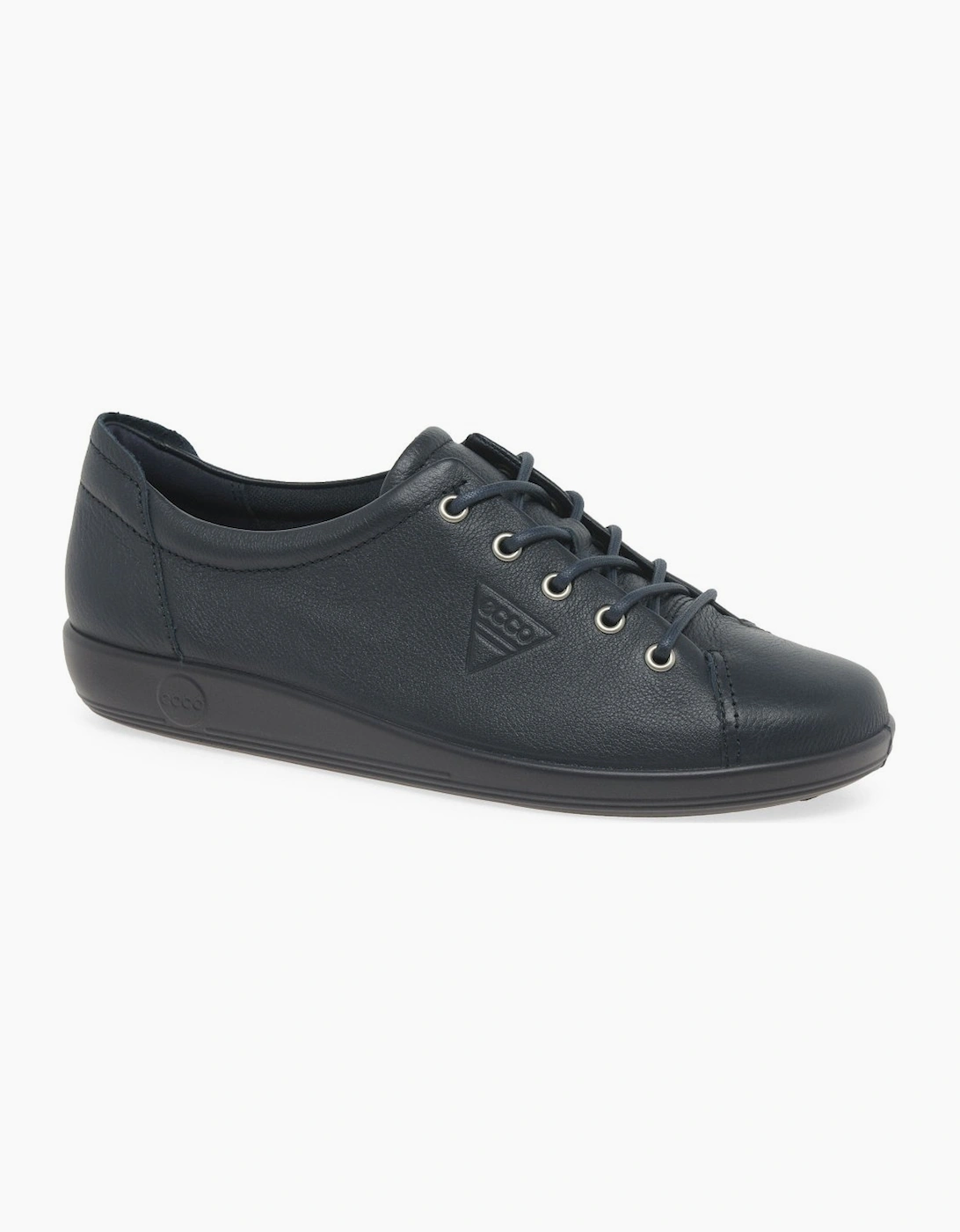 Ecco Women's Black Soft 2 Lace Casual Shoes - Size: 7