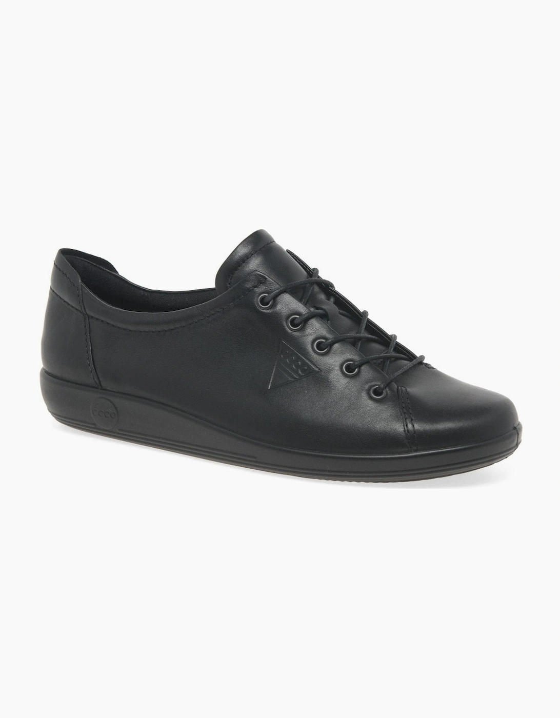 Ecco Women's Black Soft 2 Lace Casual Shoes - Size: 7