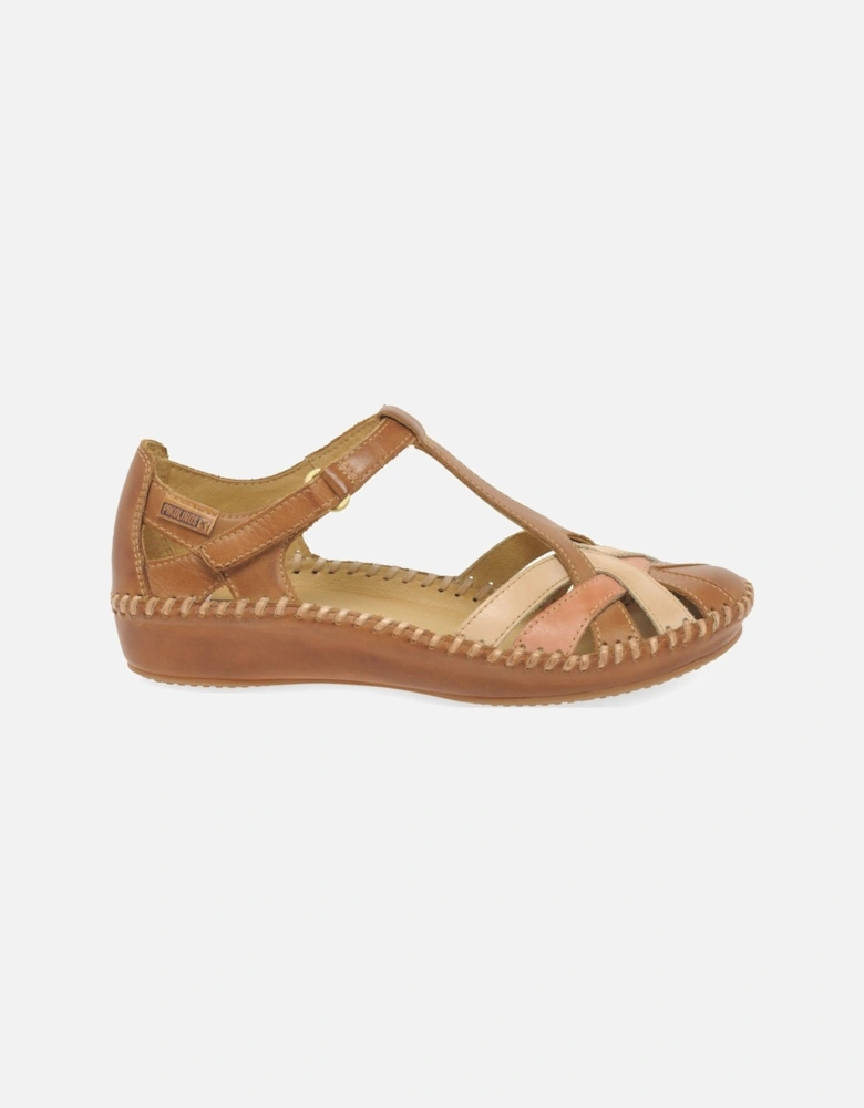 Vallarta Womens Woven Leather Sandals