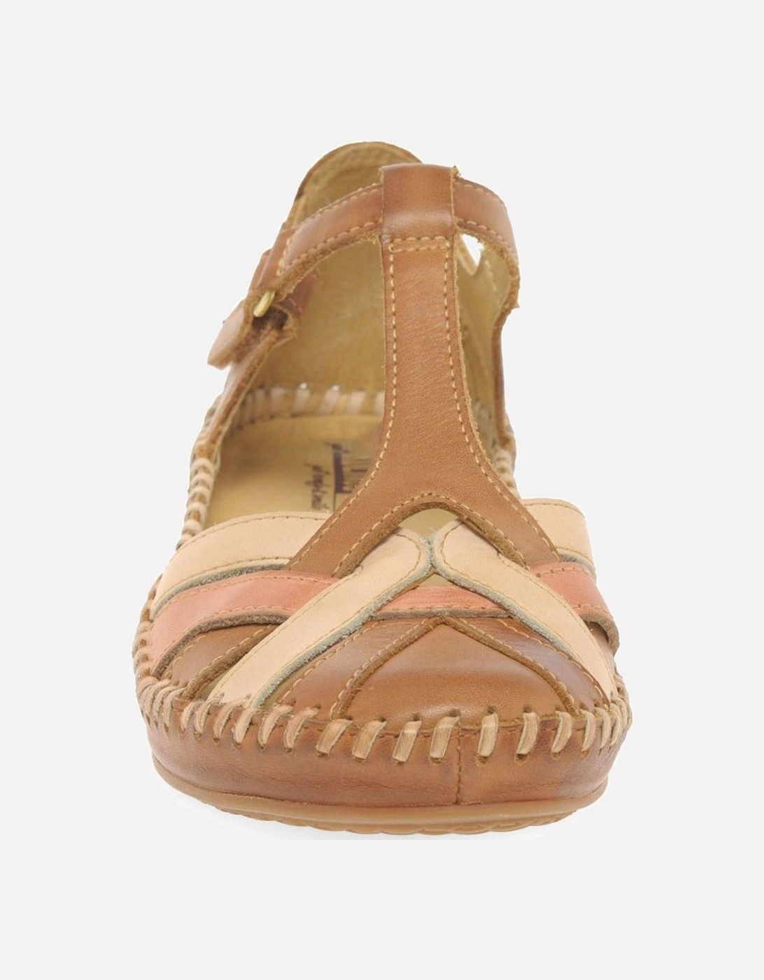 Vallarta Womens Woven Leather Sandals