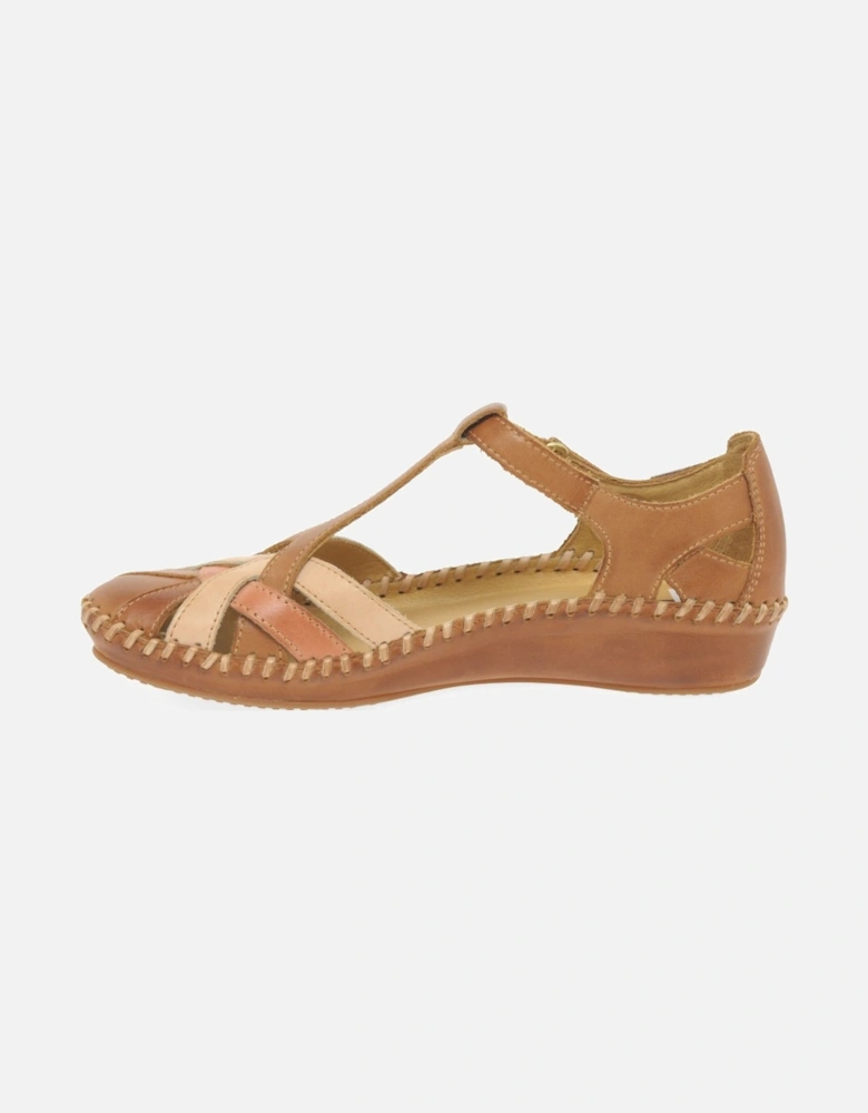 Vallarta Womens Woven Leather Sandals