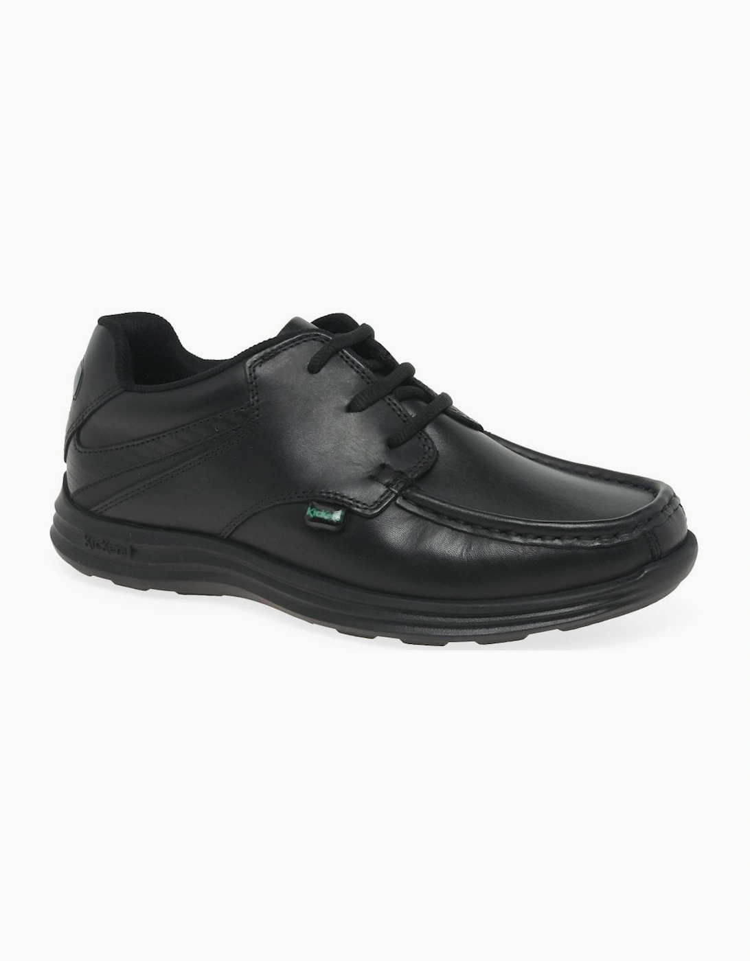 Kickers Boy's Reasan Lace Junior Boys School Shoes - Black - Size: F (Standard)/4 (older)