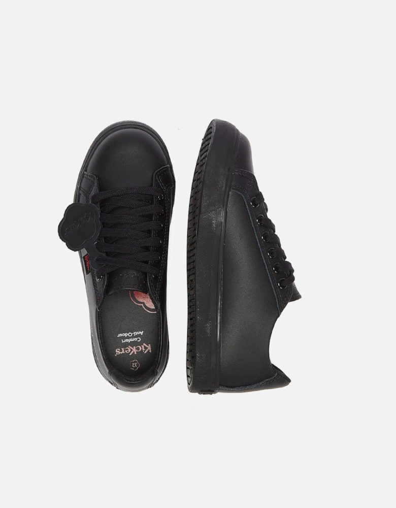 Tovni Lacer Leather Junior Black Trainers