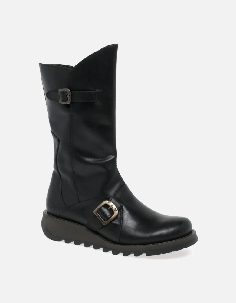 Mes 2 Womens Leather Calf Boots