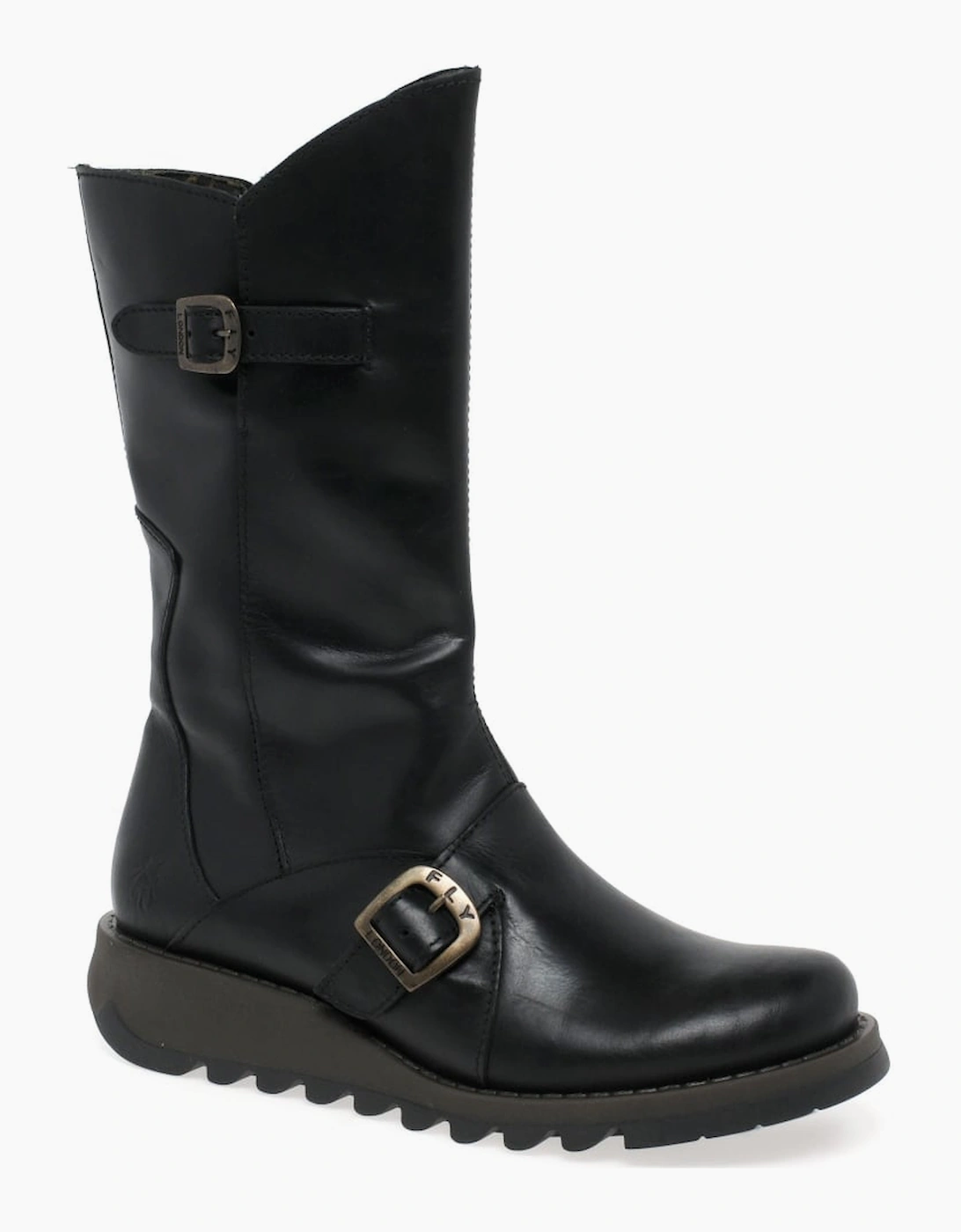 Fly London Women's Black Mes 2 Leather Calf Boots - Size: 2