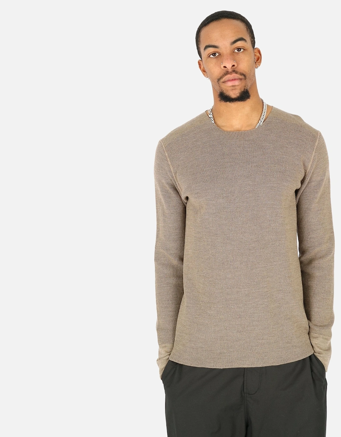 Textured Beige Knit