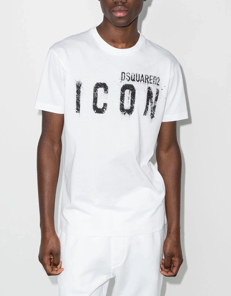 Spray Icon print T-shirt in White