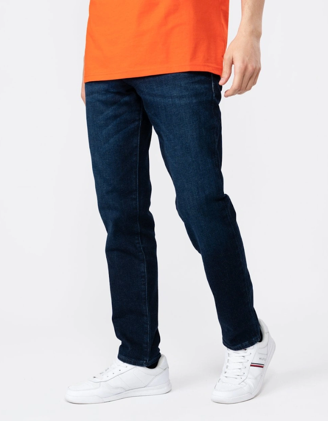 Orange Re.Maine Regular Fit Jeans in Dark Blue Comfort-Stretch Denim NOS