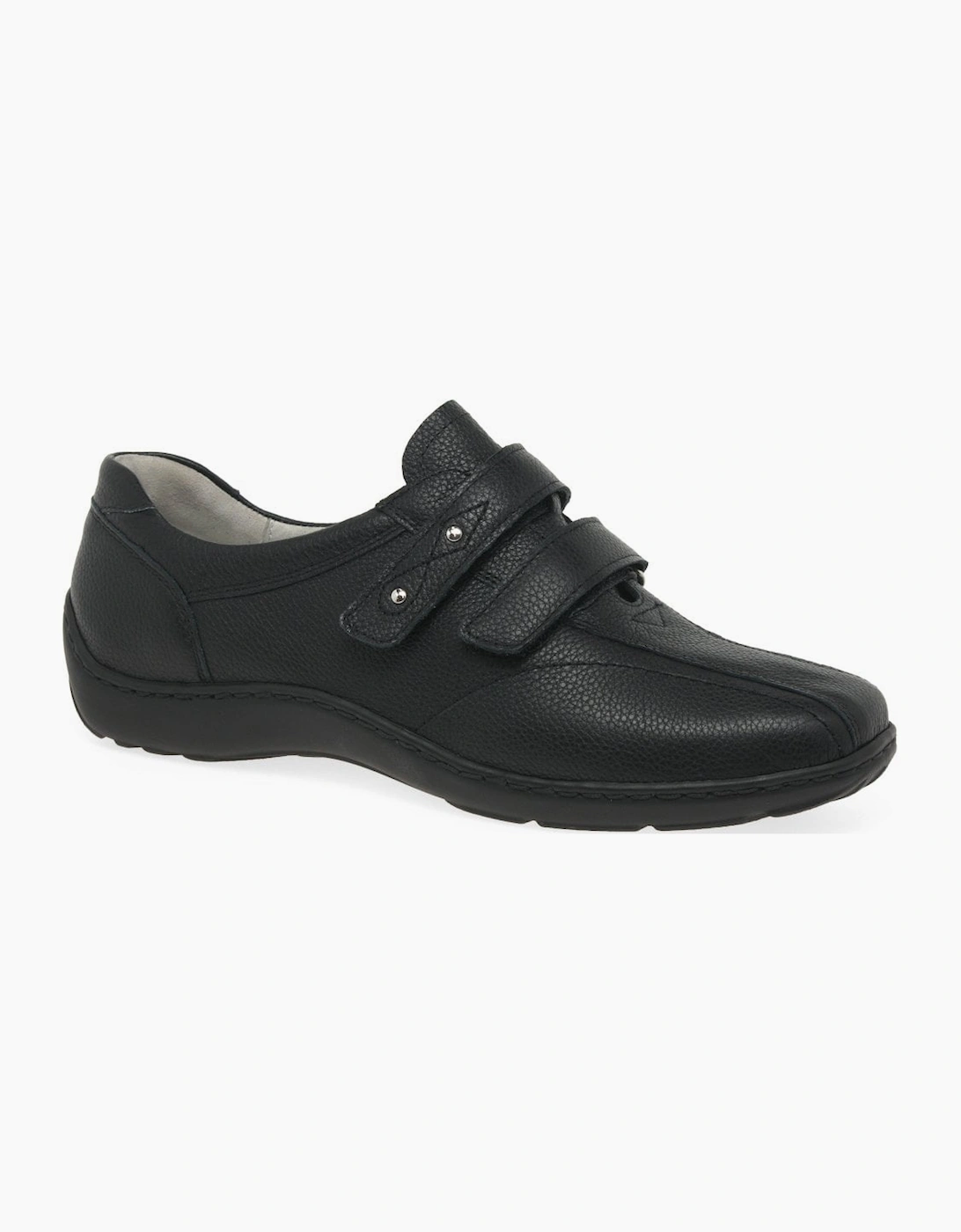 WALDLAUFER Women's Stone Womens Rip Tape Fastening Shoes - Black - Size: 4/4
