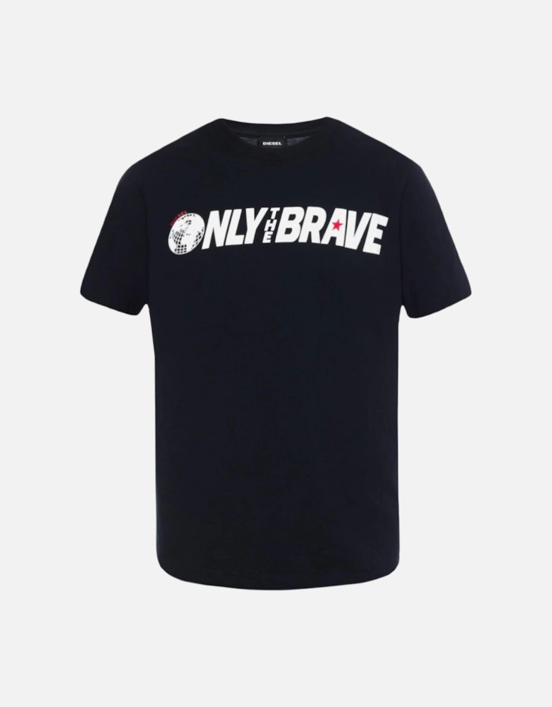 Diesel T-Just-SV Only The Brave Logo Black T-Shirt