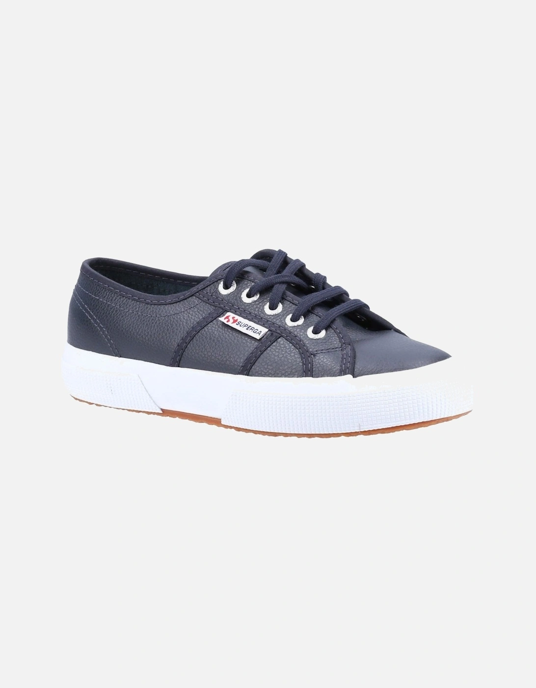 Superga Women's Navy 2750 Tumbled Leather Trainers - : Size 3.5
