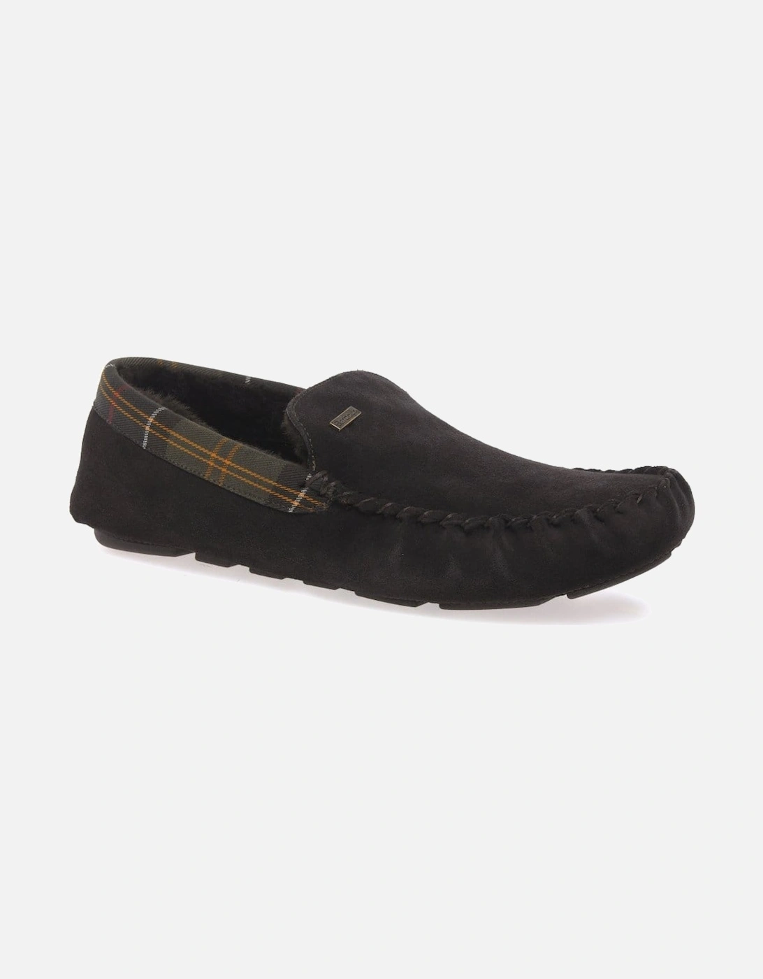 Barbour Men's Monty Mens Full Moccasin Slippers - Black - Size: 11