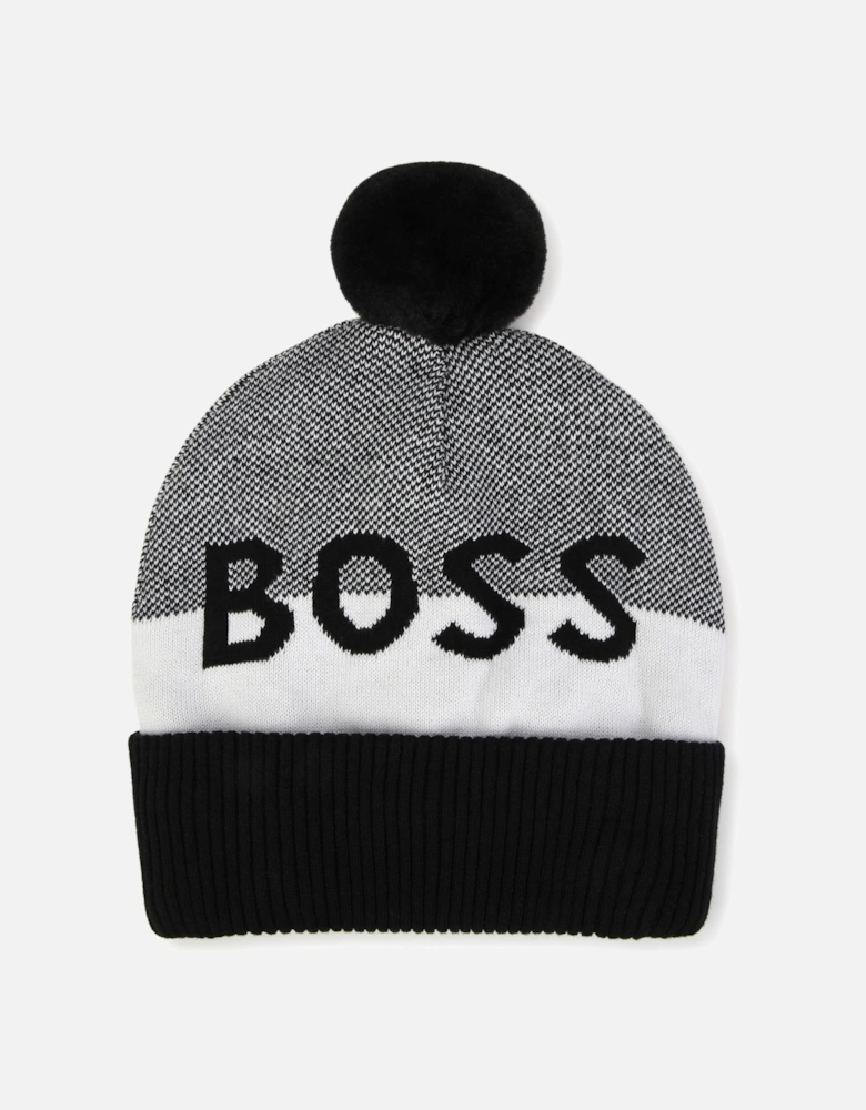 Boys Black Knitted Hat