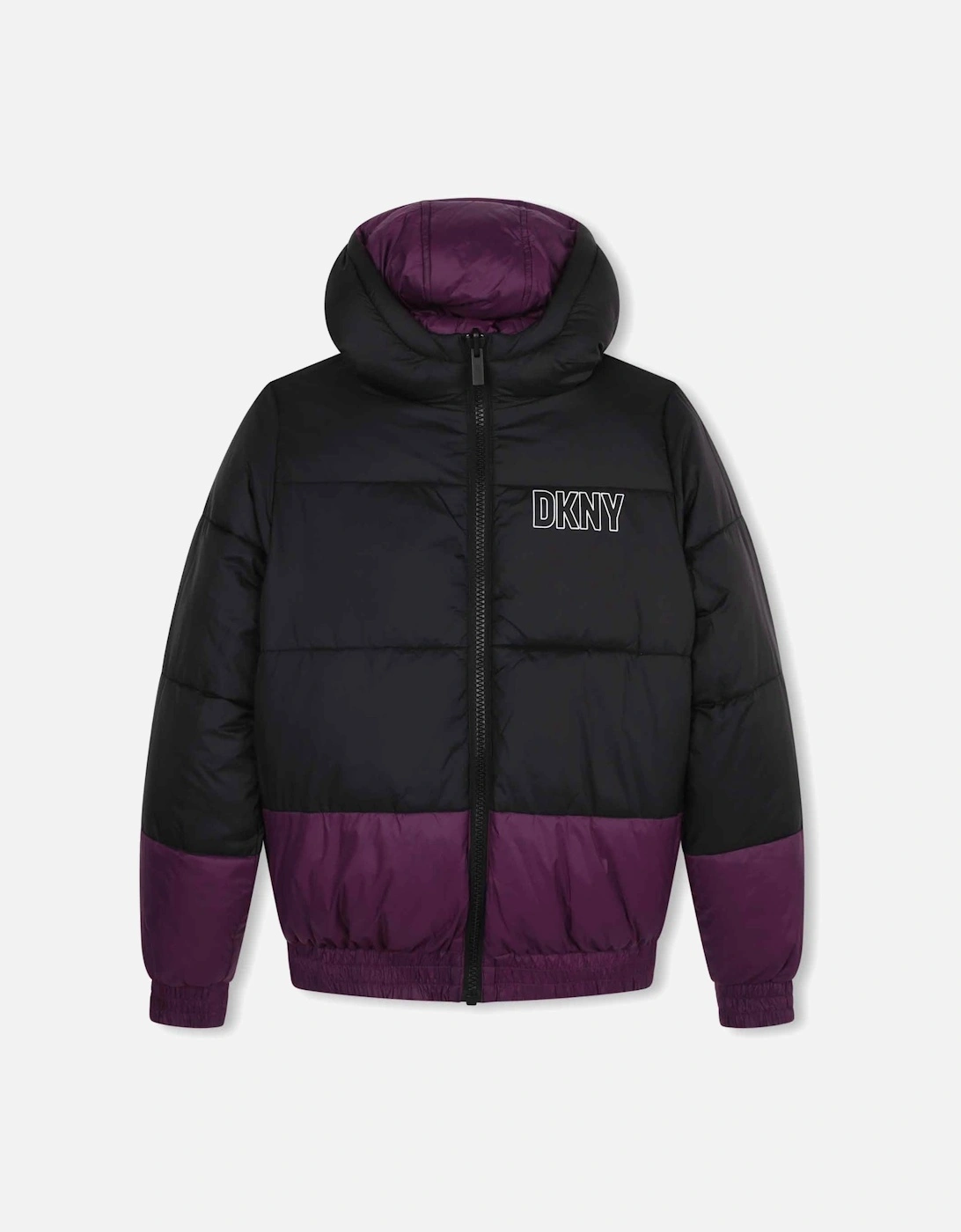 Purple Black Logo Reversible Coat