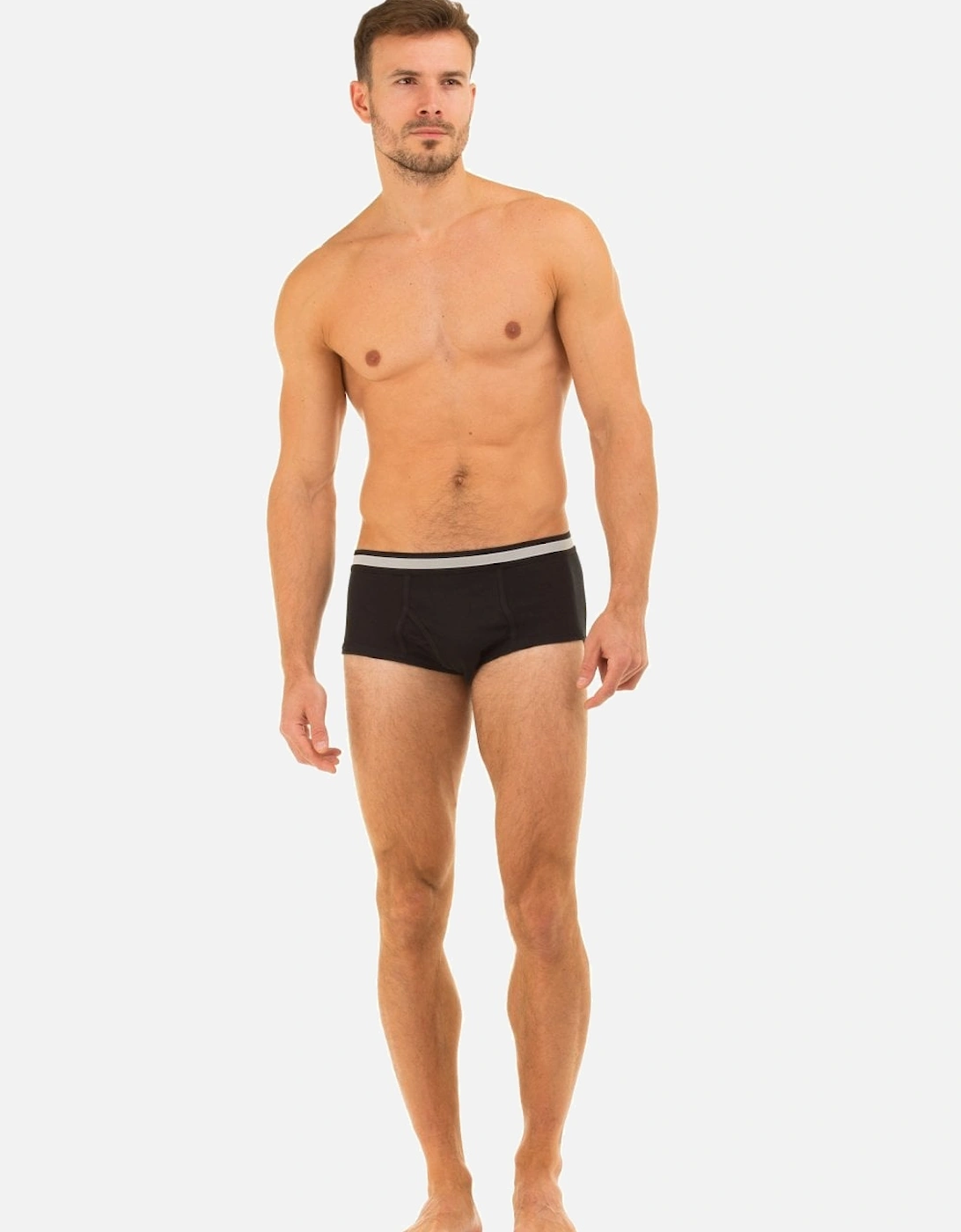 Mens Three Pack Black Briefs, 2 of 1