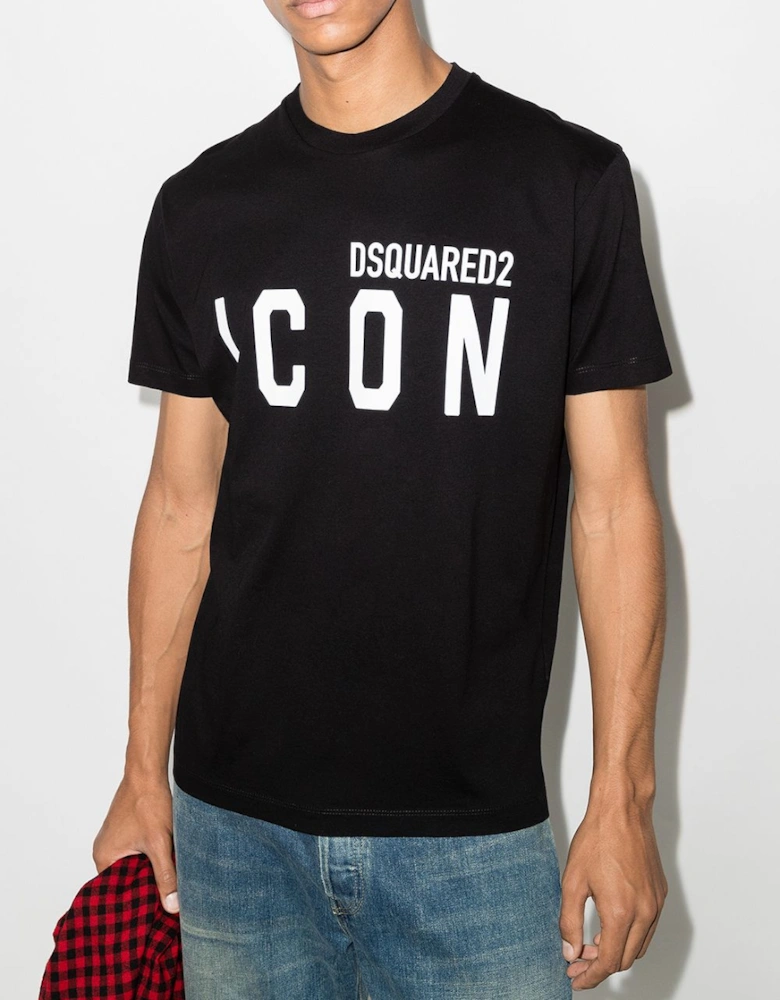 Icon Printed T-shirt in Black