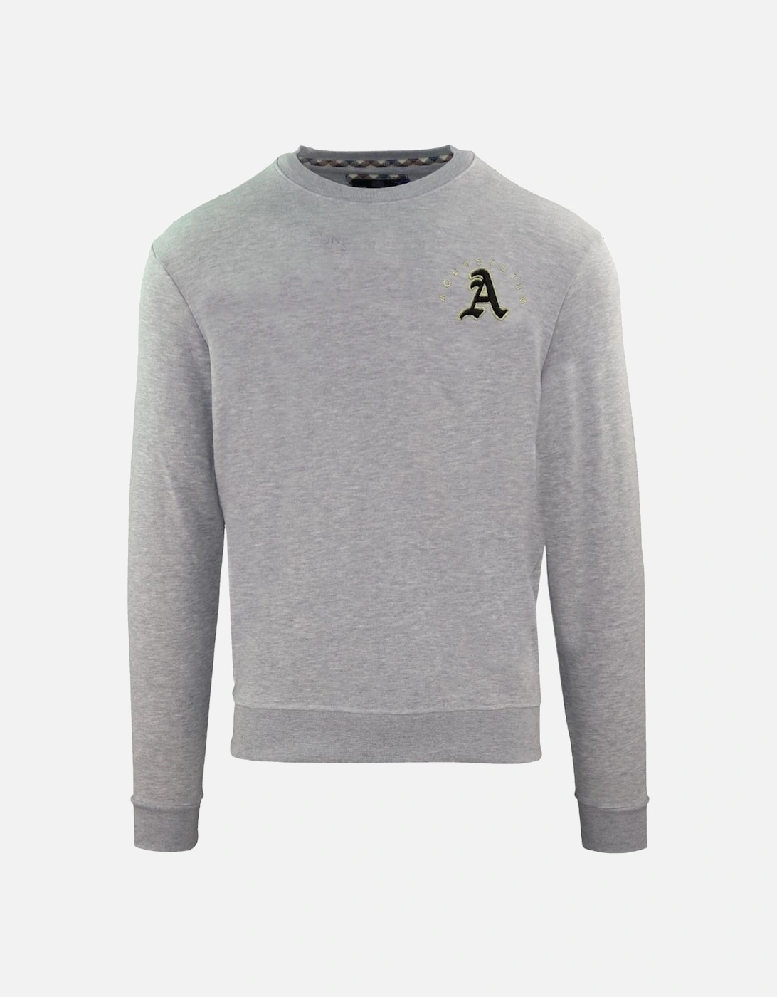 Embossed A Logo Grey Sweatshirt, 2 of 1