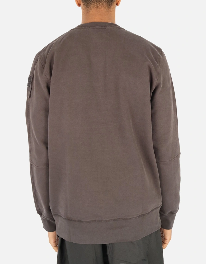 Contrast Panel Pocket Black Sweatshirt