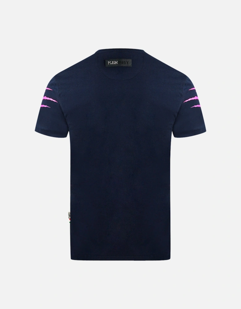 Plein Sport Tiger Scratch Navy Blue T-Shirt