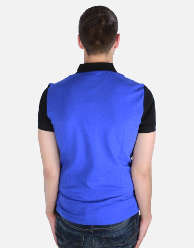 Blue Back Black Polo Shirt