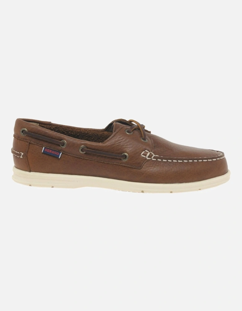 Naples Mens Leather Boat Shoes