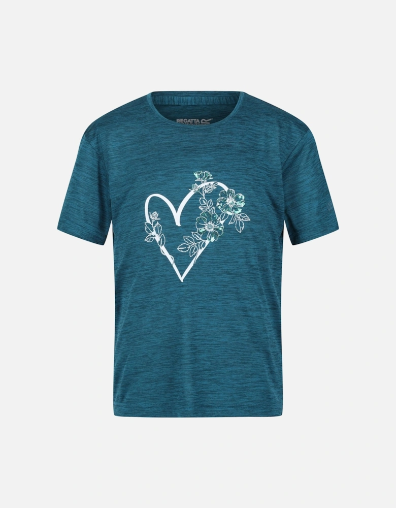 Childrens/Kids Findley Keep Going Heart Marl T-Shirt