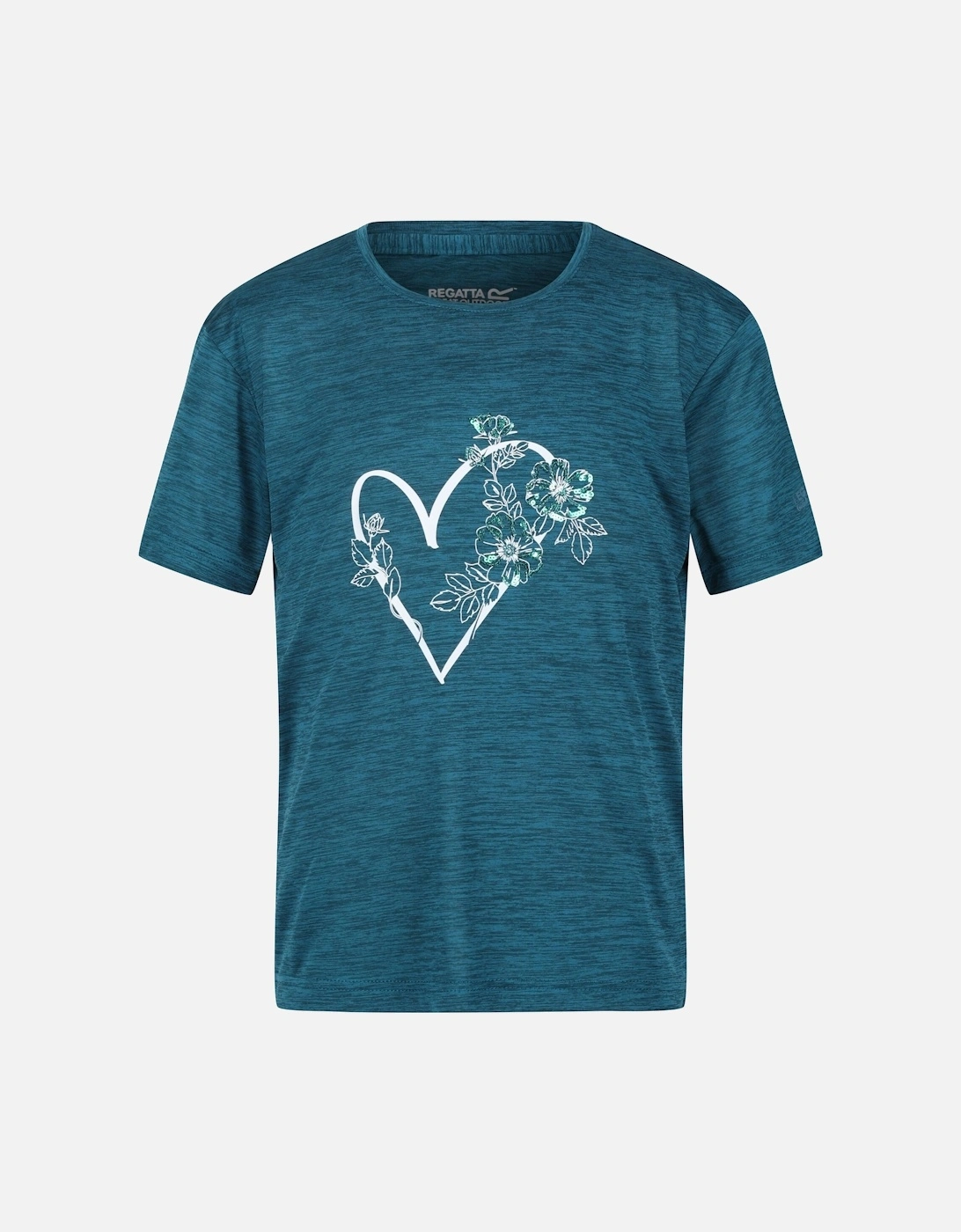 Childrens/Kids Findley Keep Going Heart Marl T-Shirt, 6 of 5